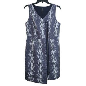 Marc New York Andrew Marc Dress Size 10 Sleeveless A-Line V-Neck Exposed Zipper